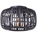Brilliant Legnarow Luce da soffitto Metallo Bambù Nero Legna | 320mm - Adatto per 1x E27
