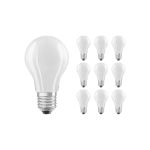 Confezione Multipack 10x Ledvance Classic LED E27 Pera Filamento Ghiaccio 11W 1521lm - 827 Bianco Molto Caldo | Dimmerabile - Sostitua 100W